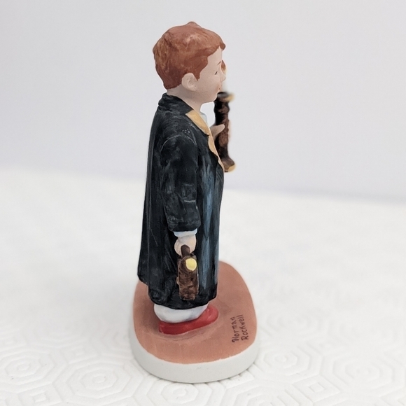 1982 Vintage Norman Rockwell "Looking For Santa" Porcelain Figurine - Picture 4 of 6